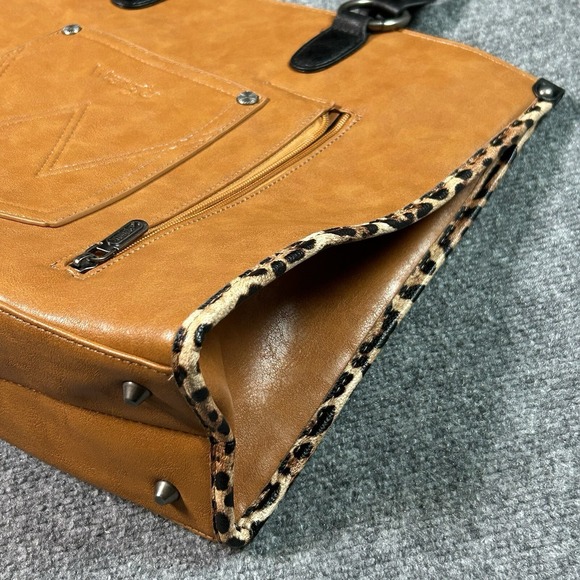 Wrangler Western Tote Leopard Print Brown Purse Concealed Carry CCW Bag - Picture 7 of 14